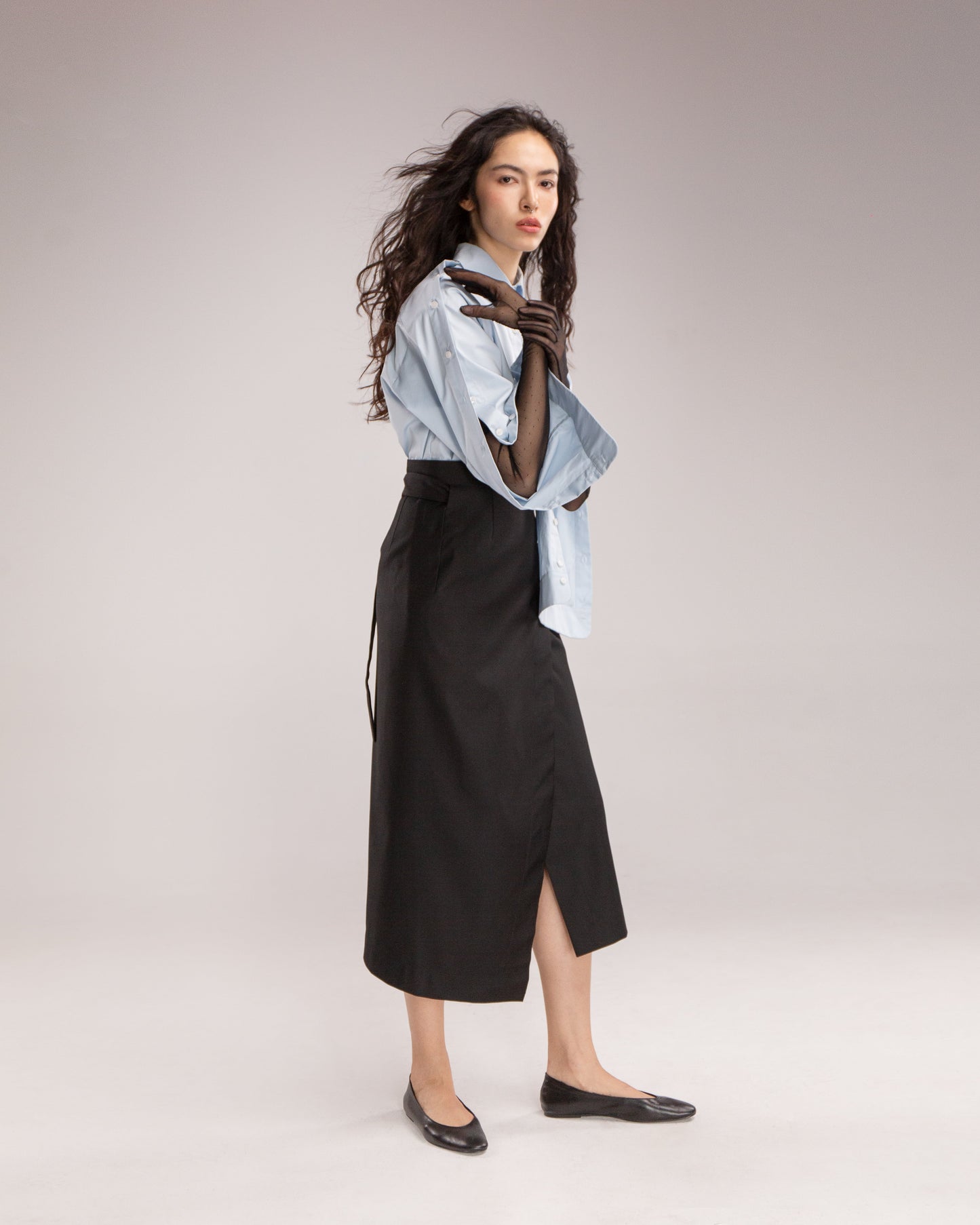 Straight wrap skirt