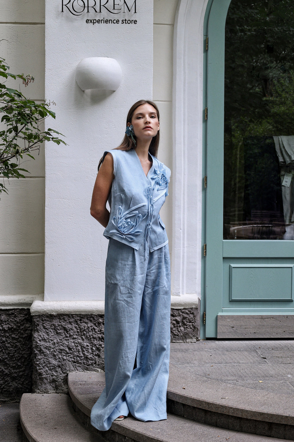 Palazzo Linen Trousers